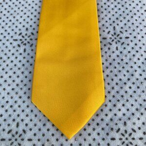 Men Slim Yellow Tie  Fashion Slim Necktie New Solid Skinny Tie